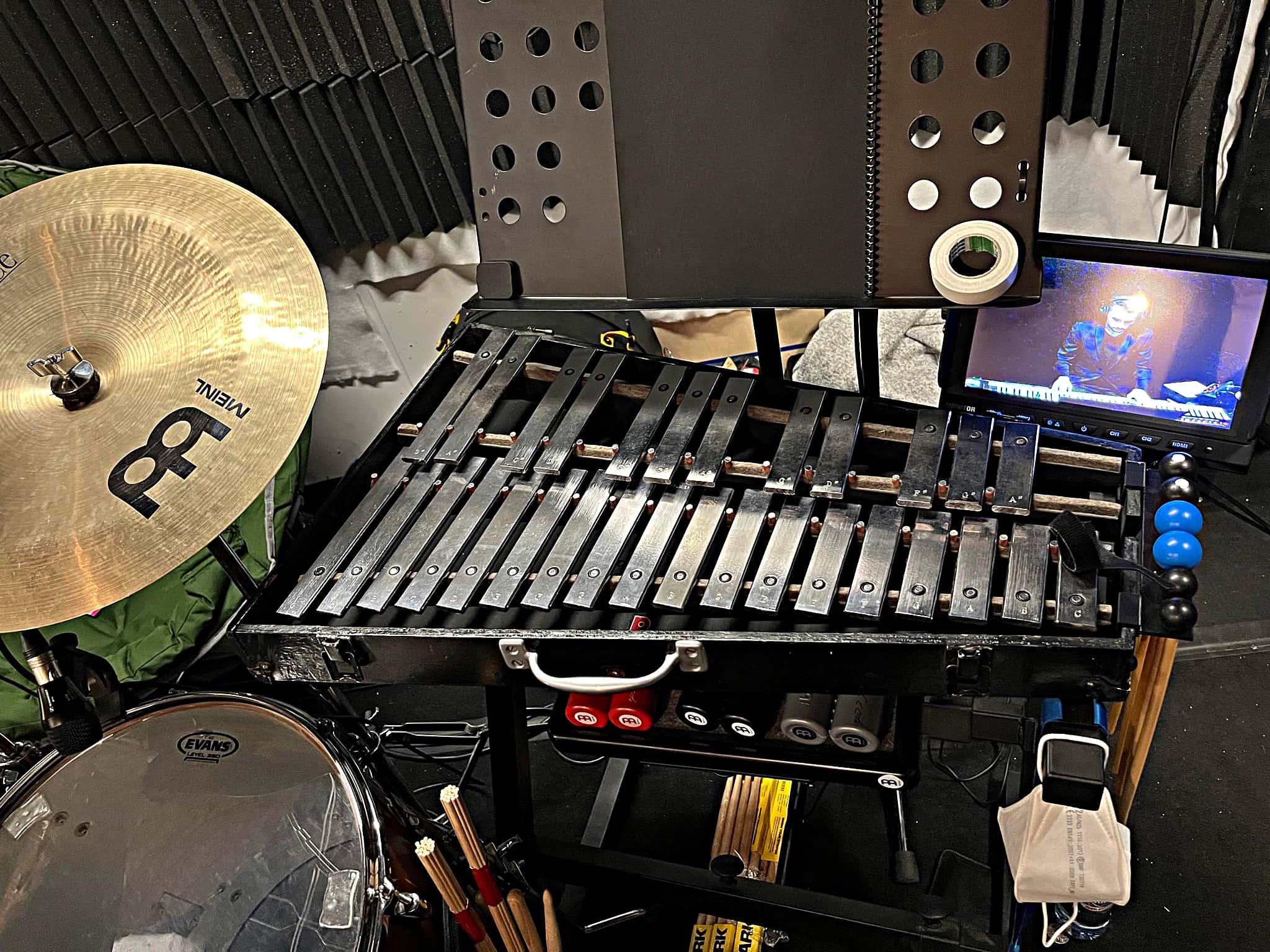 Tom Doublier's setup for Fun Home for the Melbourne Theatre Company, at the Art’s Centre, in Melbourne, Australia.