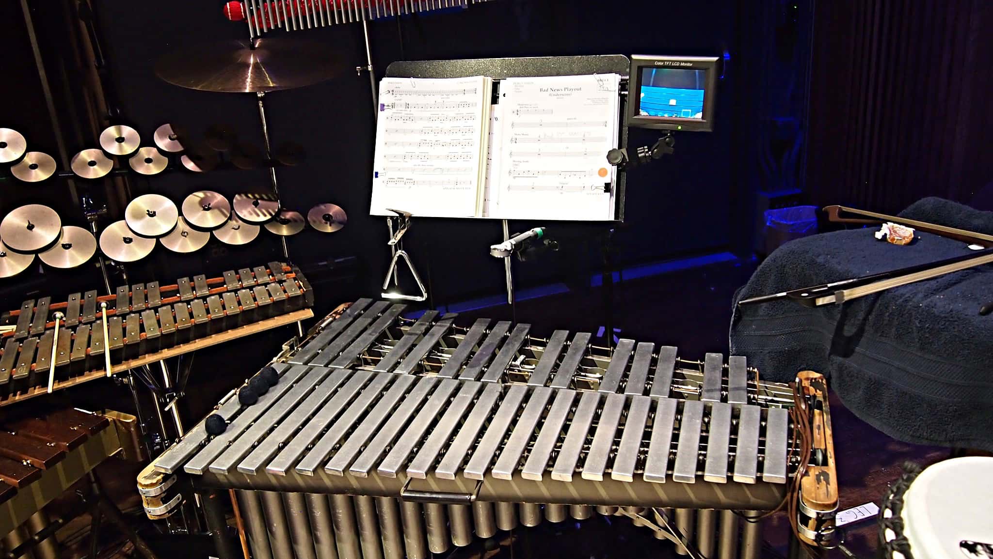 Paul Hansen's setup for Bruce at Seattle Rep in Seattle, Washington.