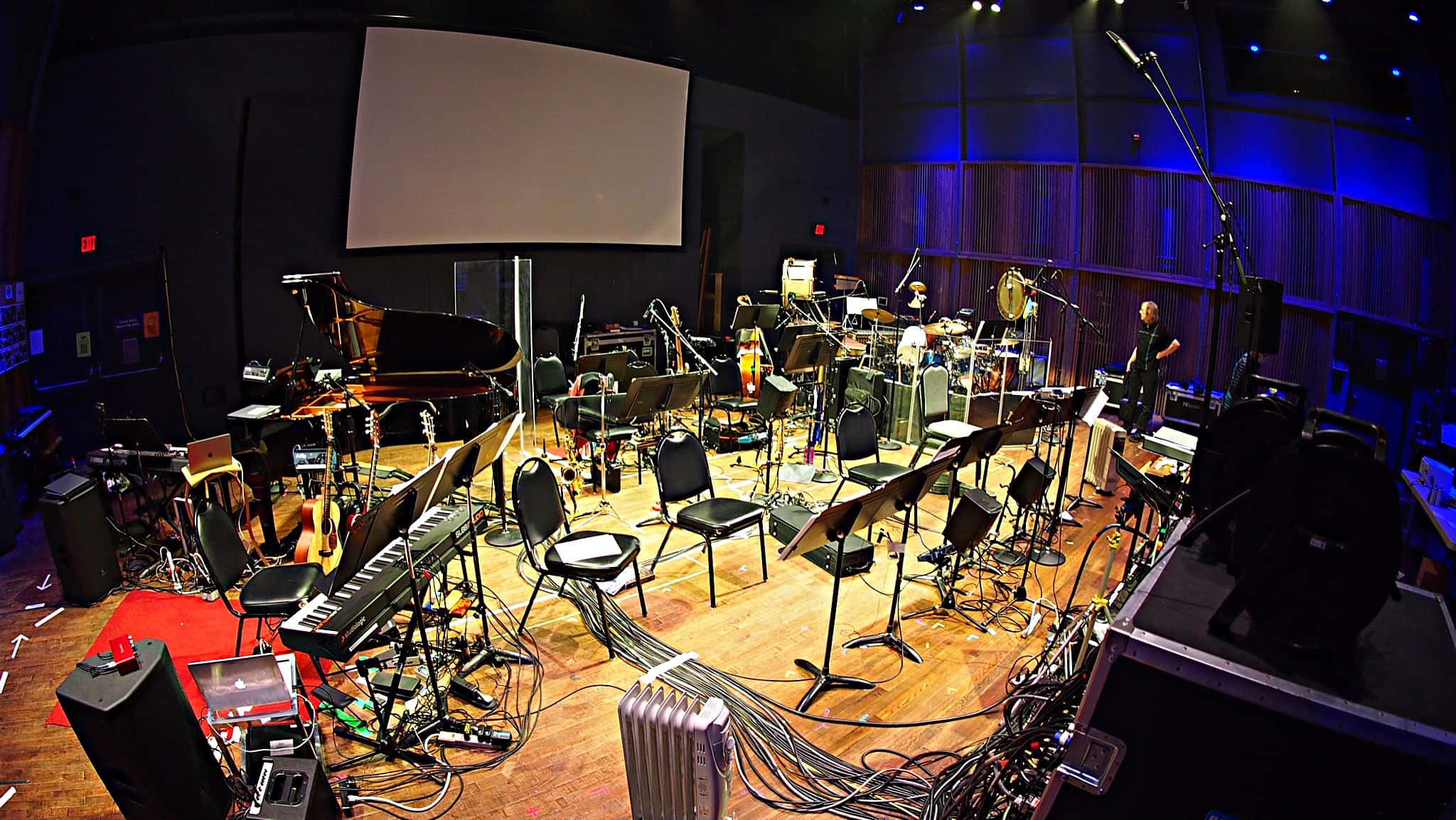 Paul Hansen's setup for Bruce at Seattle Rep in Seattle, Washington.