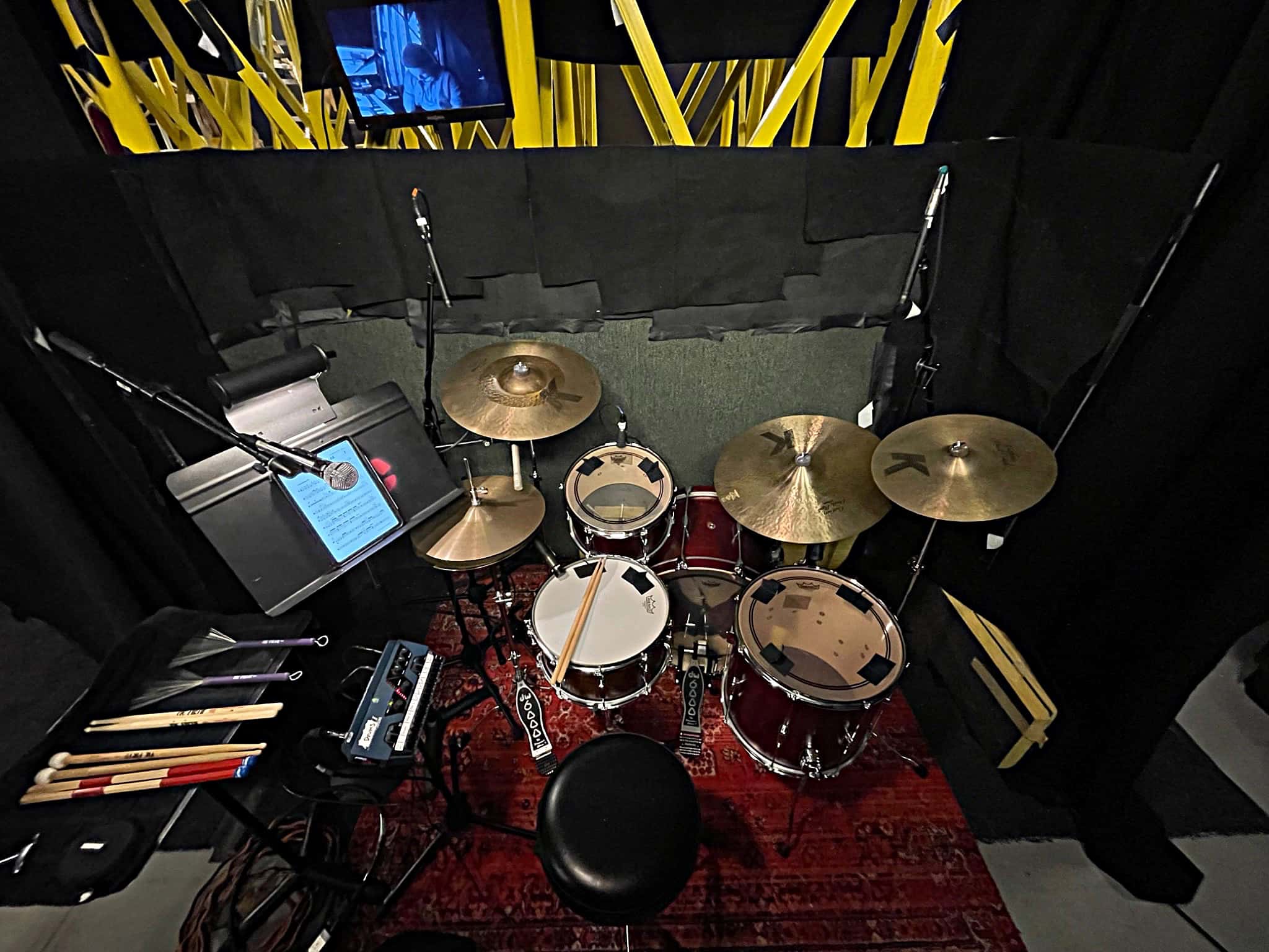 Sal Mazzotta's setup for The Tattooed Lady at the Suzanne Roberts Theatre, in Philadelphia, Pennsylvania.