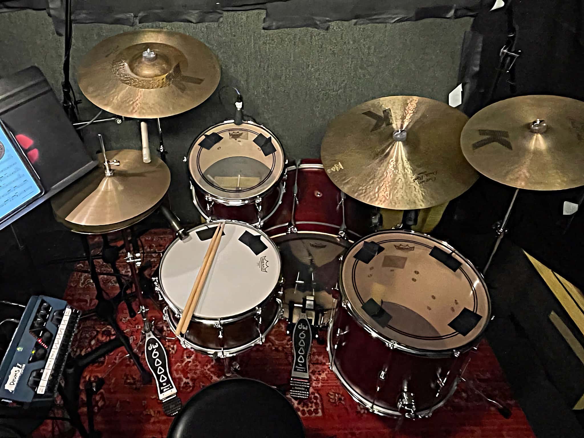 Sal Mazzotta's setup for The Tattooed Lady at the Suzanne Roberts Theatre, in Philadelphia, Pennsylvania.