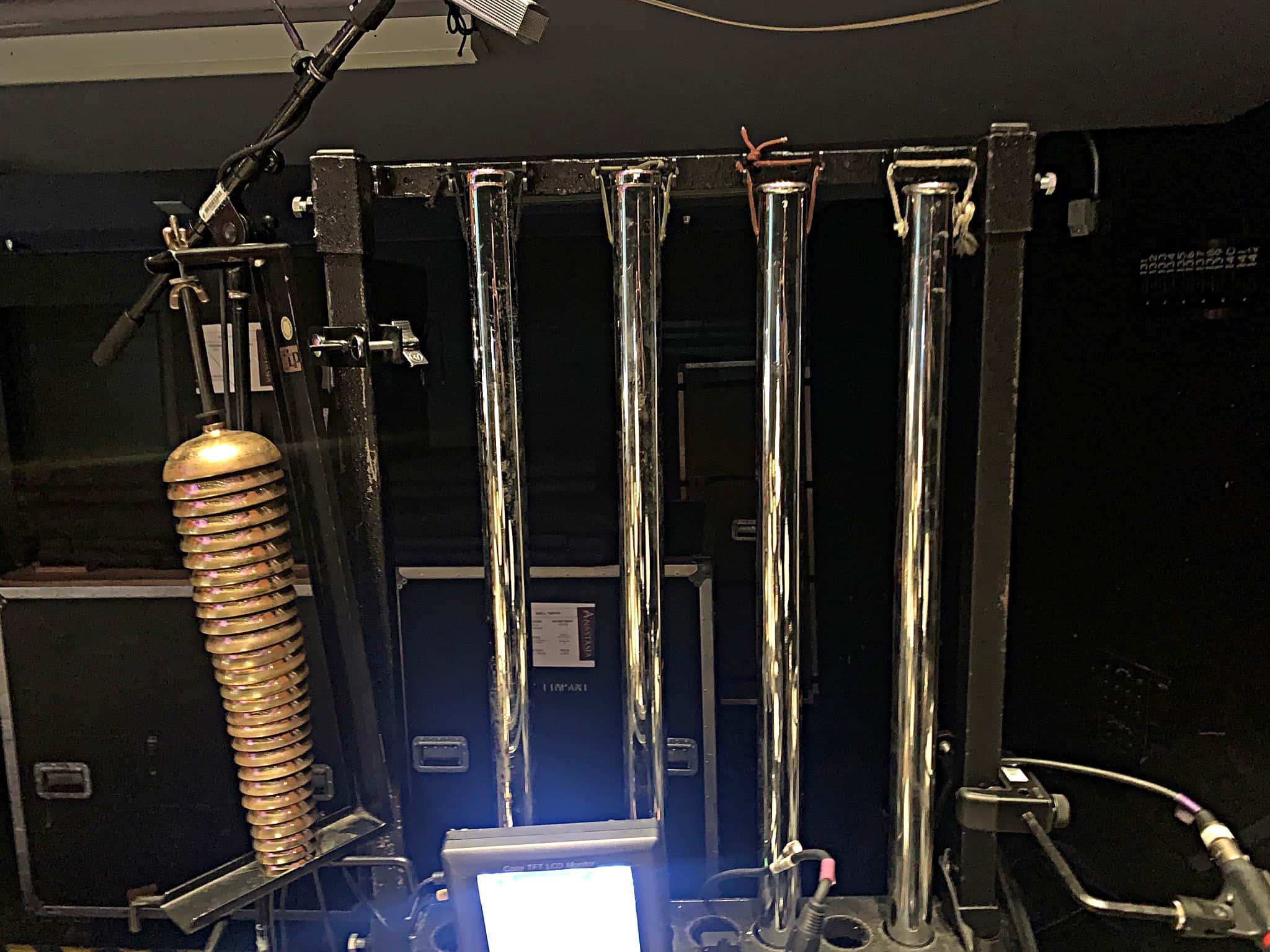 Chris Cerreto’s setup for the 2nd National Tour of Broadway's Anastasia at the AT&T Performing Arts Center in Dallas, Texas.