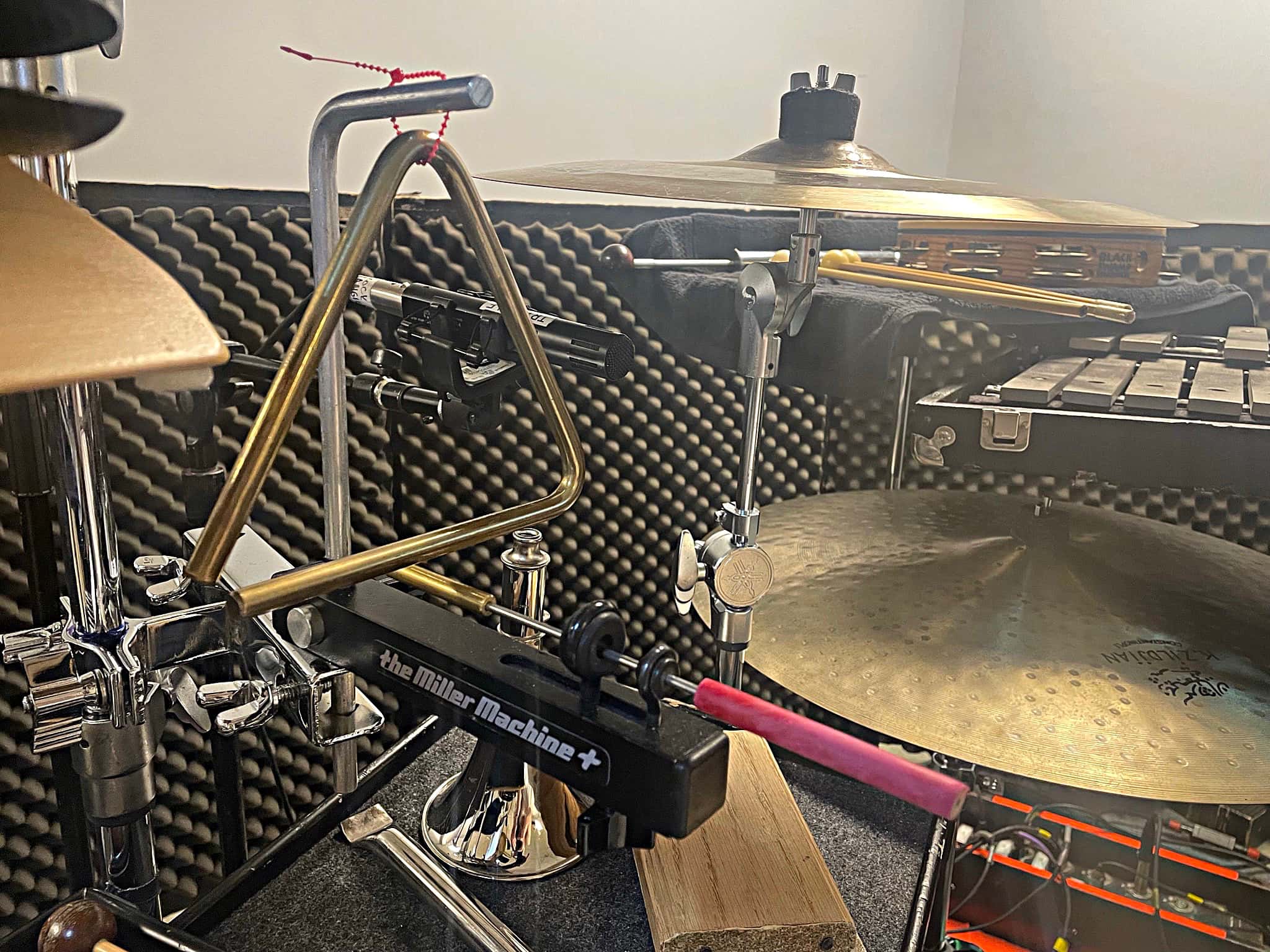 Laura Hamel's drum and percussion setup from the National Tour of My Fair Lady.