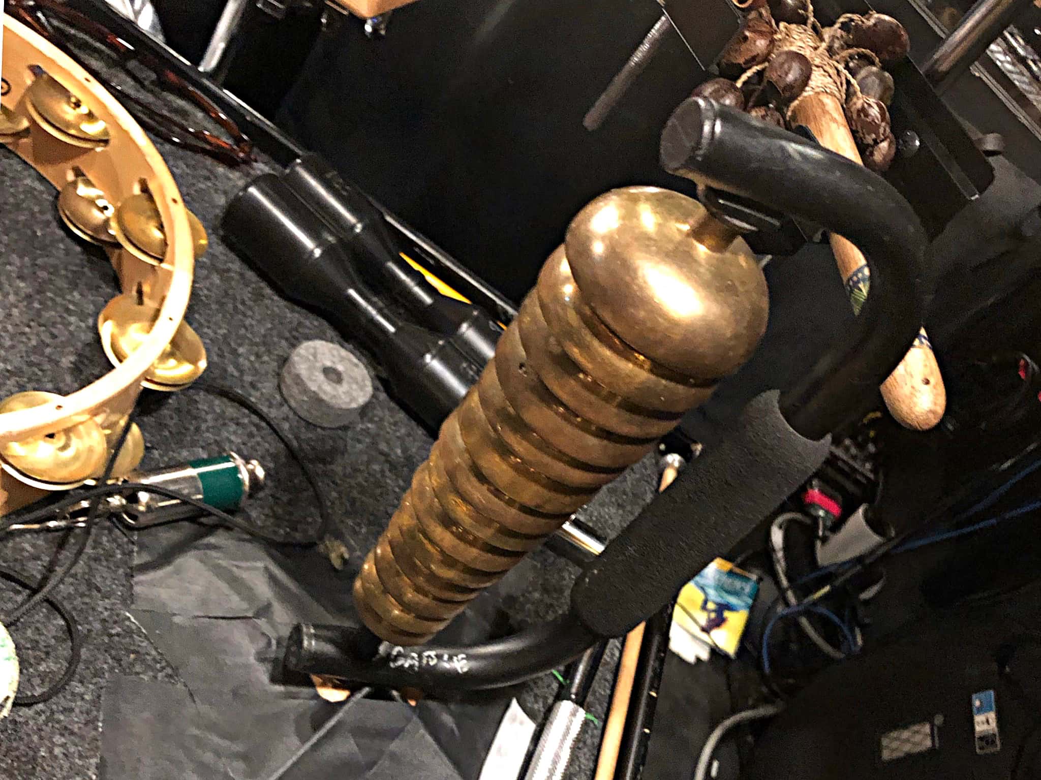 Brian Kirk's percussion setup for The Little Mermaid at the 5th Avenue Theatre in Seattle, Washington.