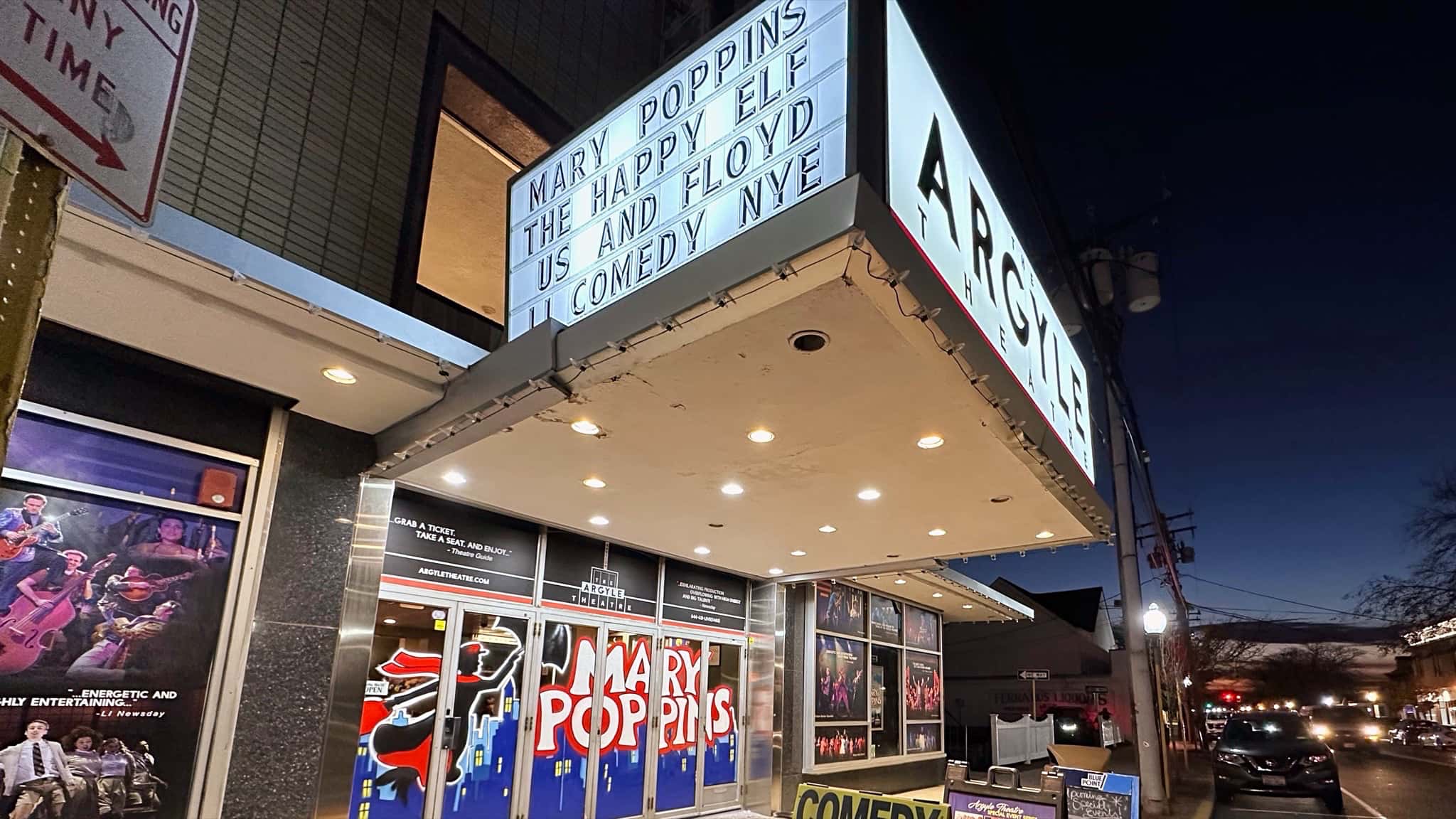 Andrew Warren's combined book setup for Mary Poppins at the Argyle Theater in Babylon, New York.