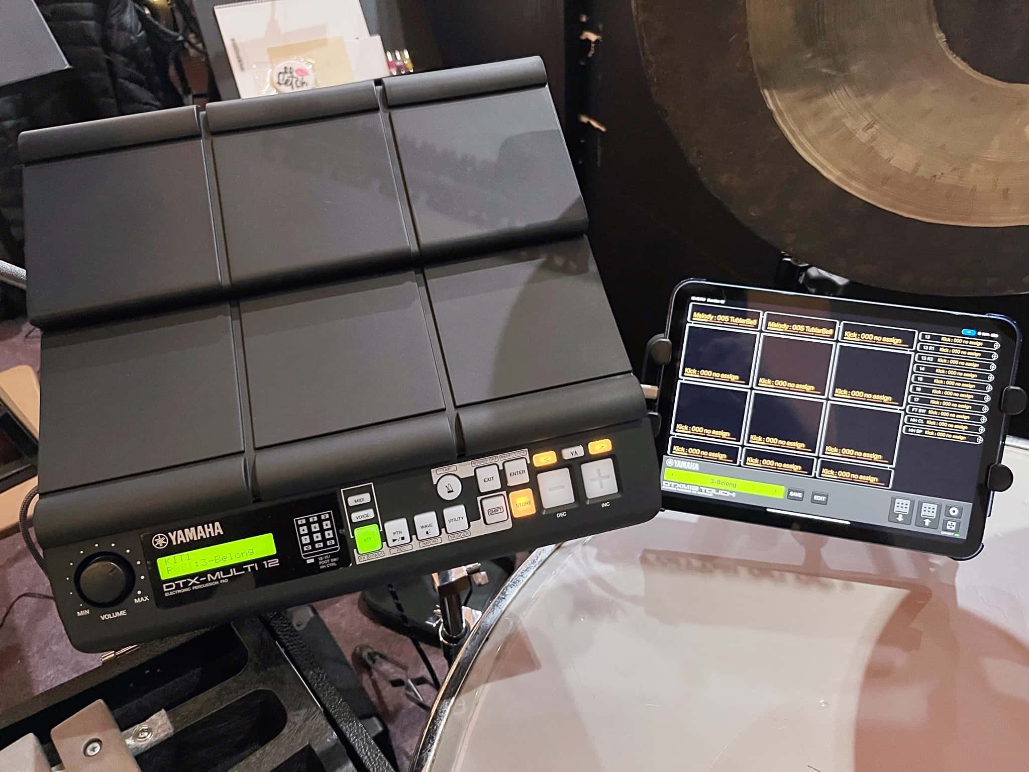 Keith Wilsons percussion setup for Mean Girls at Archbishop Wood Performing Arts, in Warminster, Pennsylvania