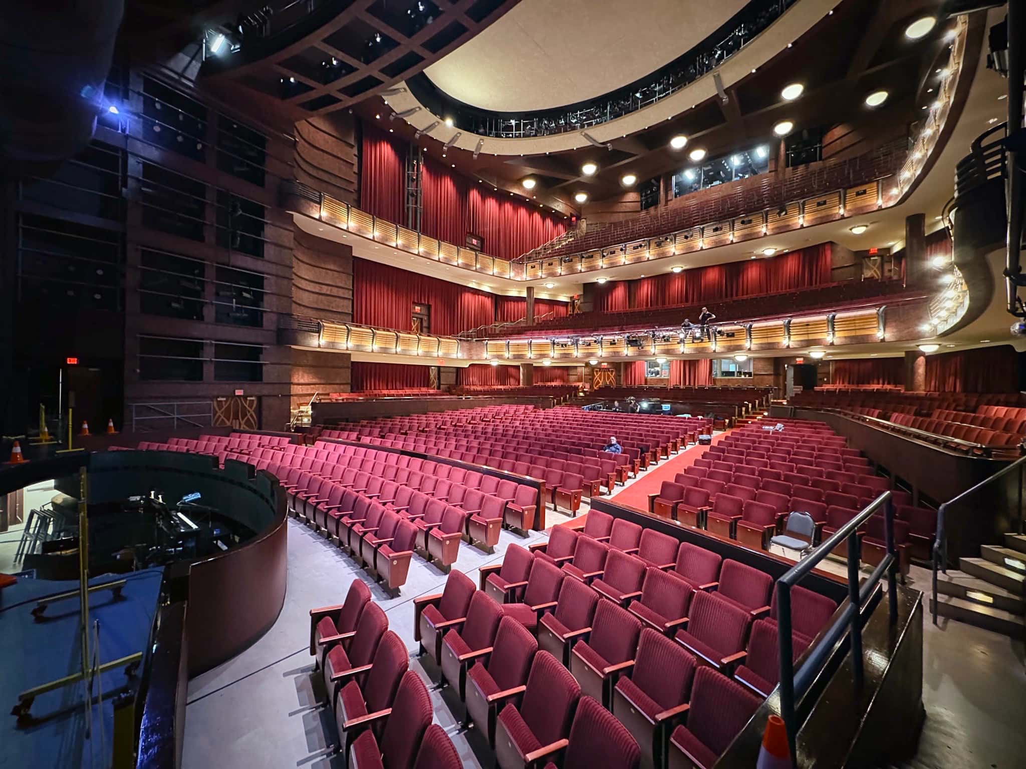 Sal Mazzotta's setup for the National Tour of Little Women at the RiverPark Center in Owensboro, Kentucky.