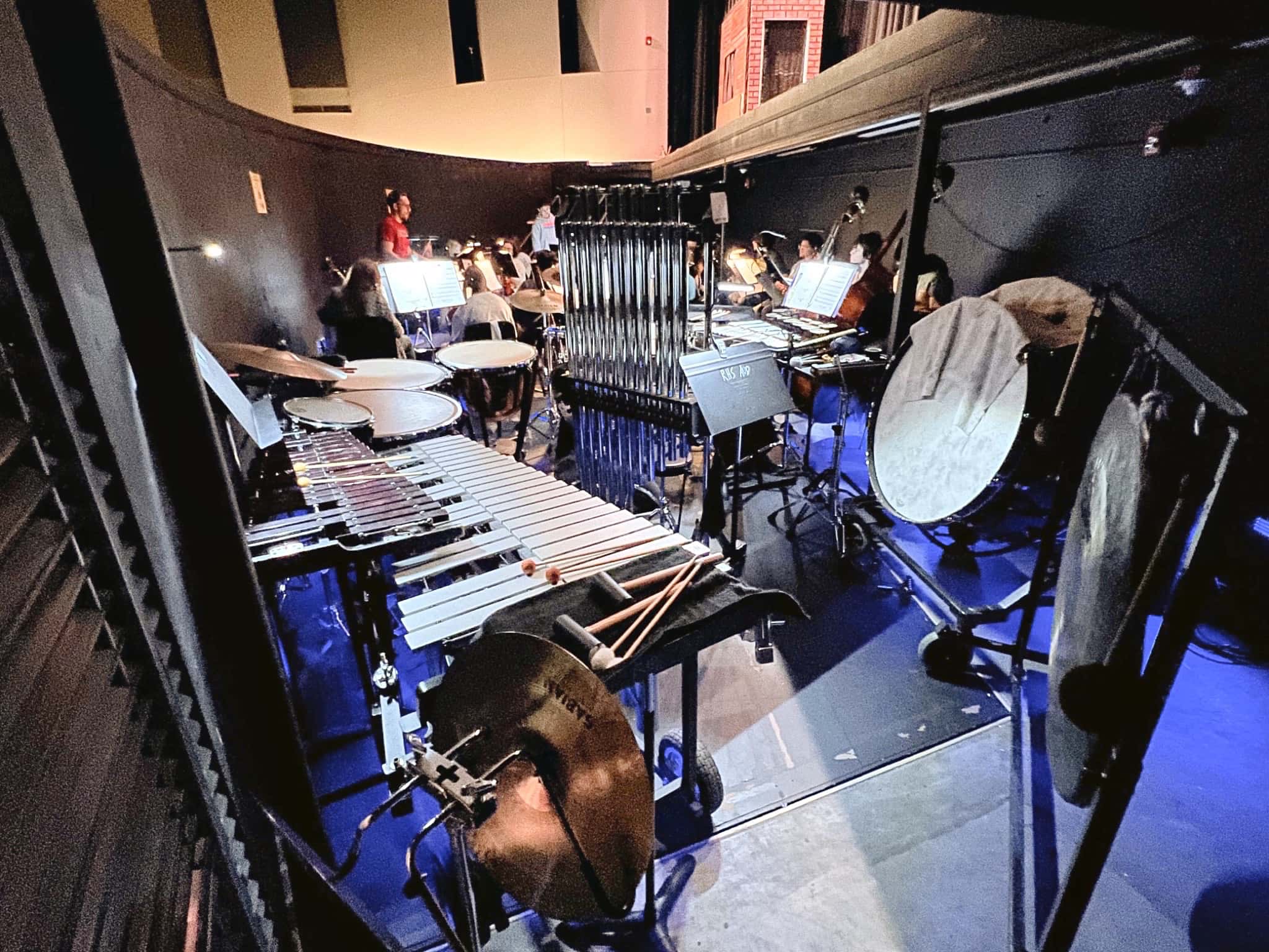 Quinton Perry and Henry Rice's setup for Sweeney Todd at Richland High School, in Richland, Washington.