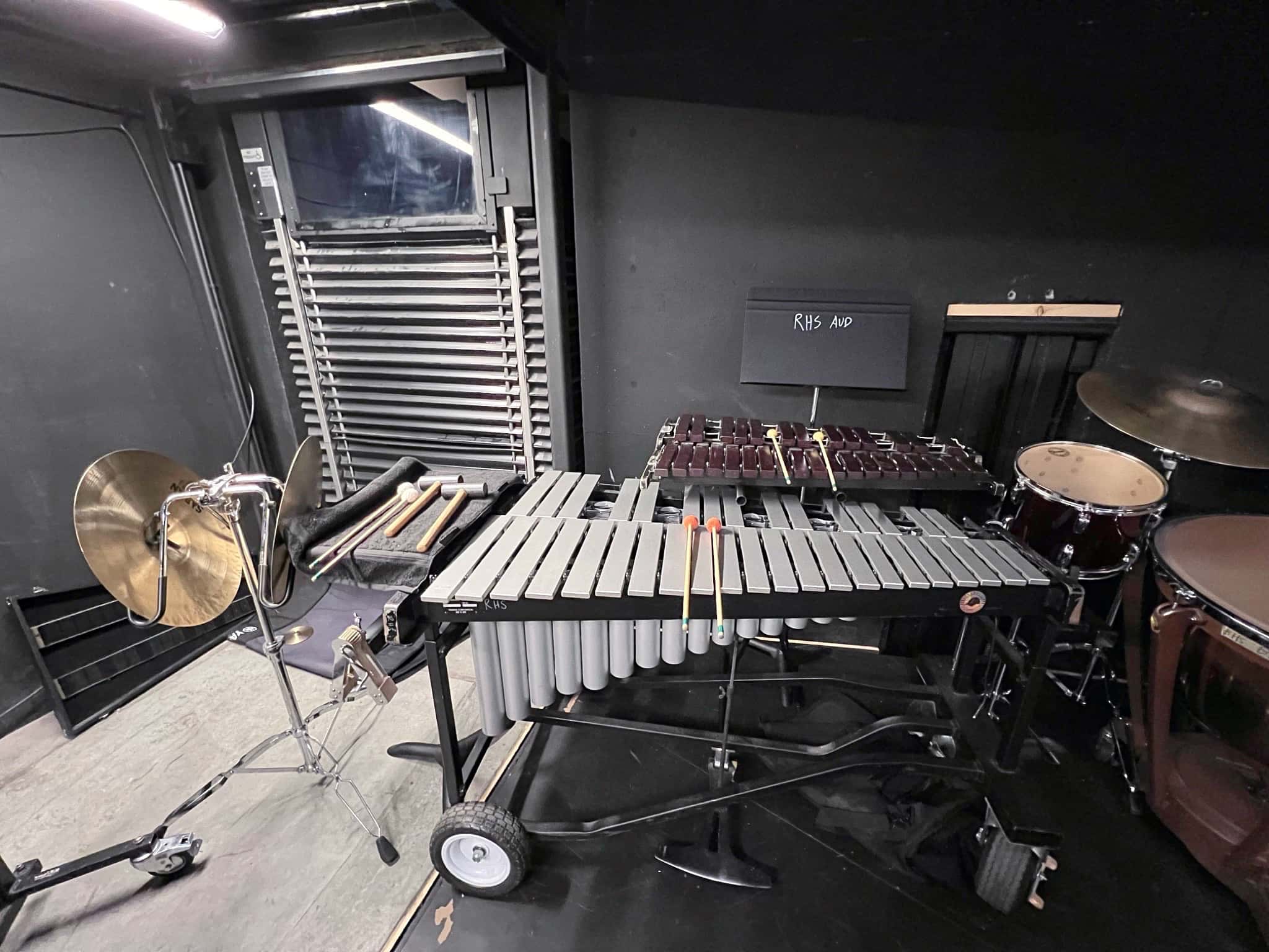 Quinton Perry and Henry Rice's setup for Sweeney Todd at Richland High School, in Richland, Washington.