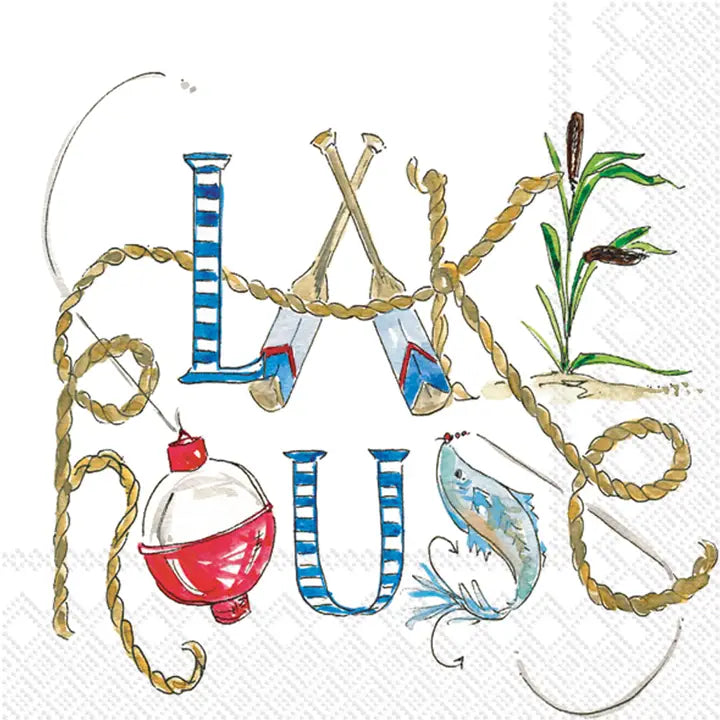 Paper Cocktail Napkins Pack of 20 Lake Life