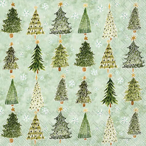 Paper Cocktail Napkins 20 Ct Christmas Tree Pattern - Copper Creek Garden Center