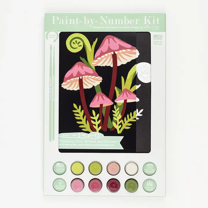 Bleeding Fairy Helmet Mushrooms Paint by Number Kit