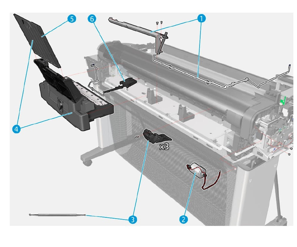 Multi Sheet Accessory Paper Tray Assembly For The Hp Designjet T730 T830 T525 T520 T120 And 8780