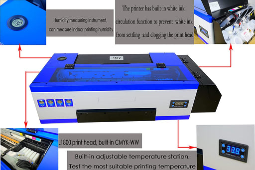 NO RETURN: Complete A3 DTF (Direct to Film) Printer System - Wide format  DTF printer, Direct-To-Damper White Ink Management System (WIMS),  Preheating