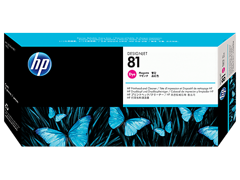 HP 81 Magenta DesignJet Dye Printhead and Printhead Cleaner for HP DesignJet 5000, 5500 - C4952A
