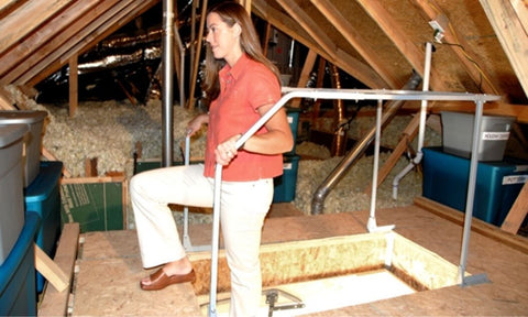 attic ladder safety rail