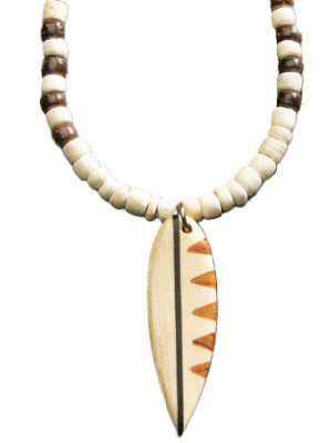 Bone Wrapped Hook Necklace