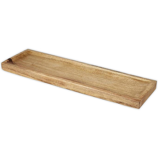 Acacia Bathtub Tray - Natural Wood Tray With Extended Sides, Glass