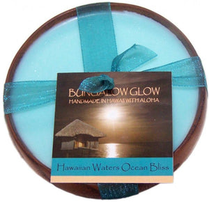 Ku'u Hawaii Wood Ocean Candle Set With Tea Lights