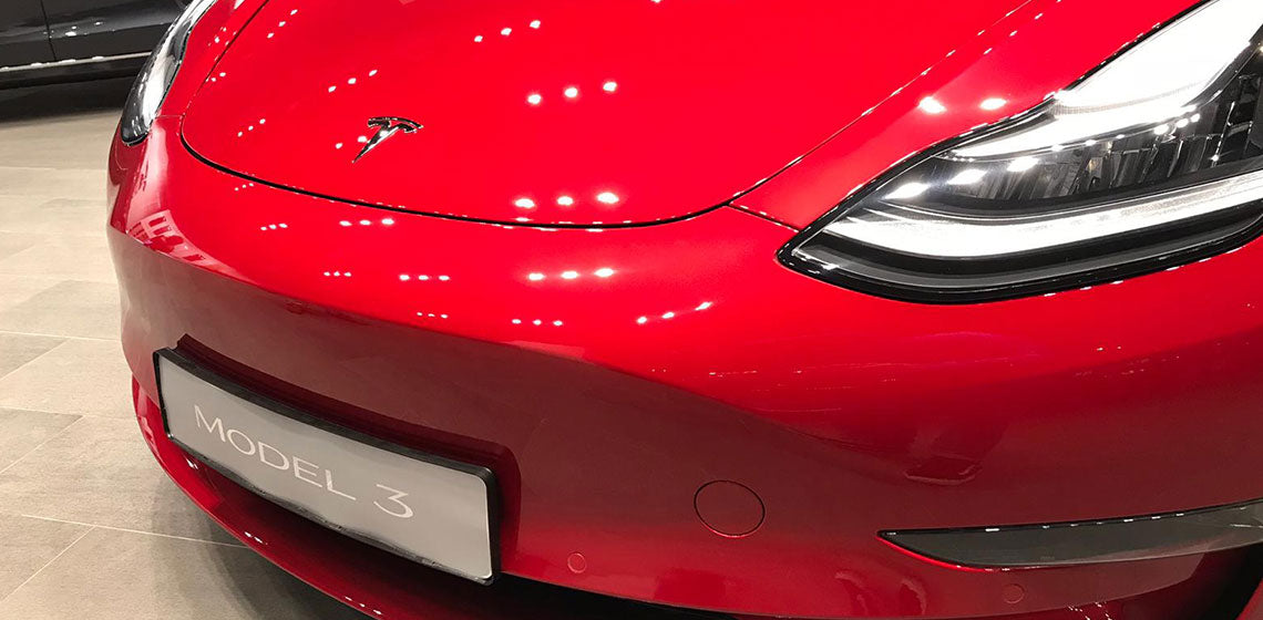 The unveiling of the Tesla Model 3 in Milan