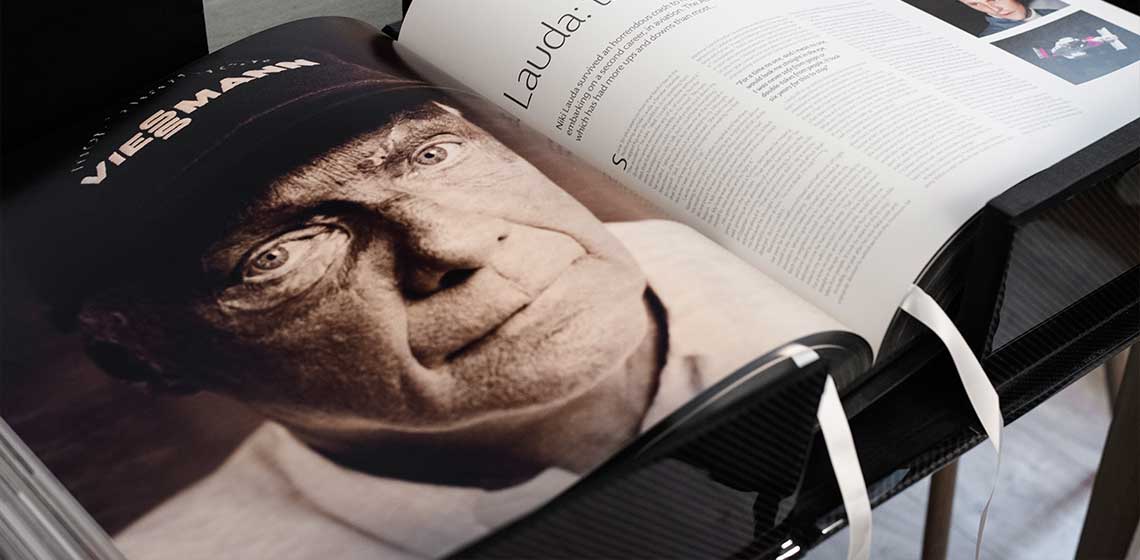 Niki Lauda portrayed on The Official Formula 1 Opus, Champion Edition