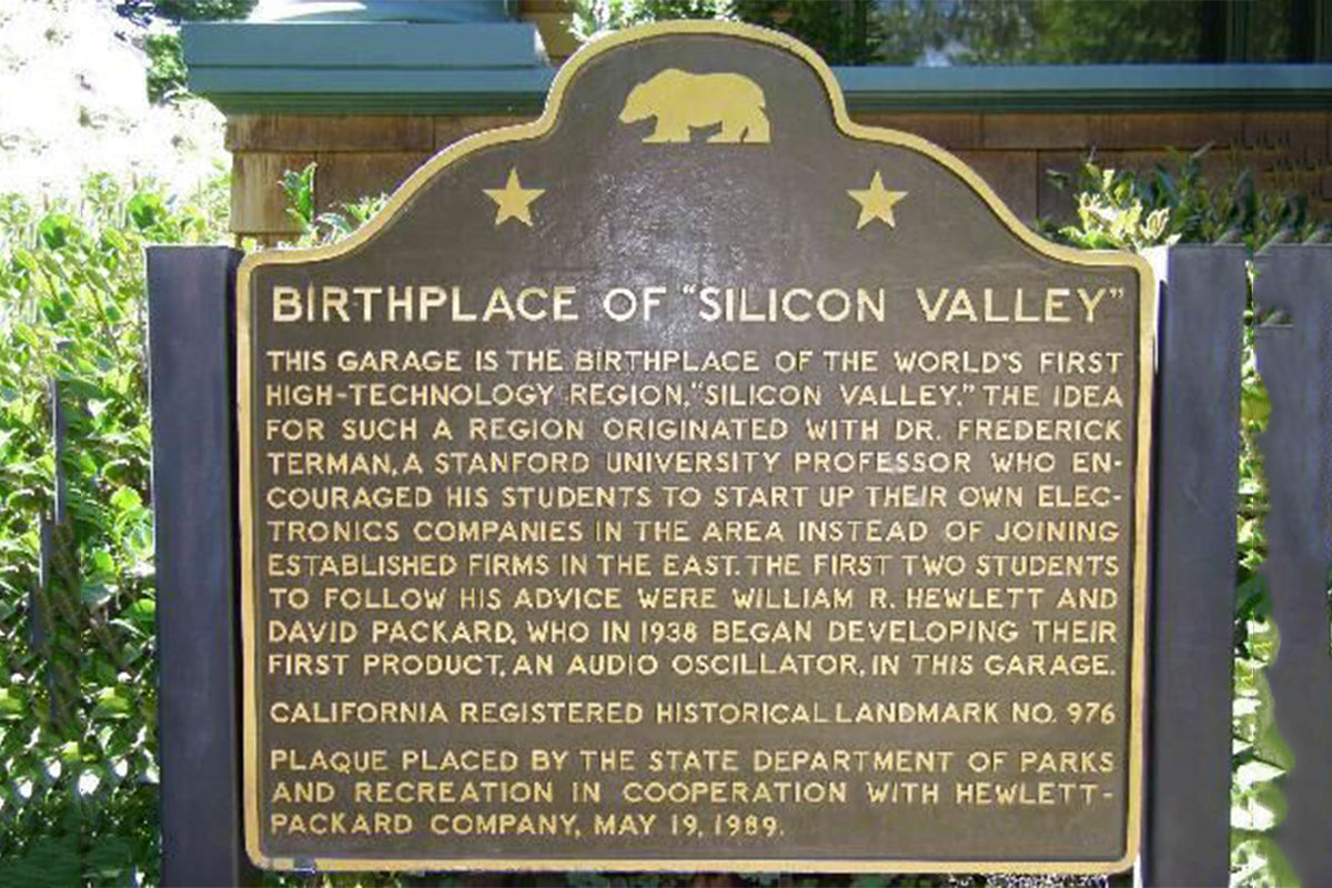 Hewlett Packard, HP, Silicon Valley birthplace, Silicon Valley, California