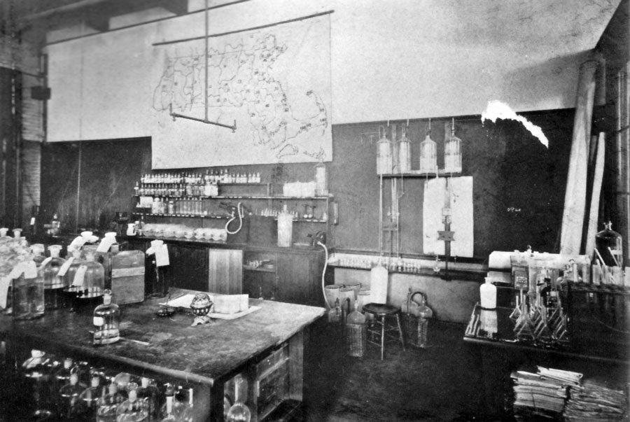 The Water Laboratory with the famous Chlorine Map