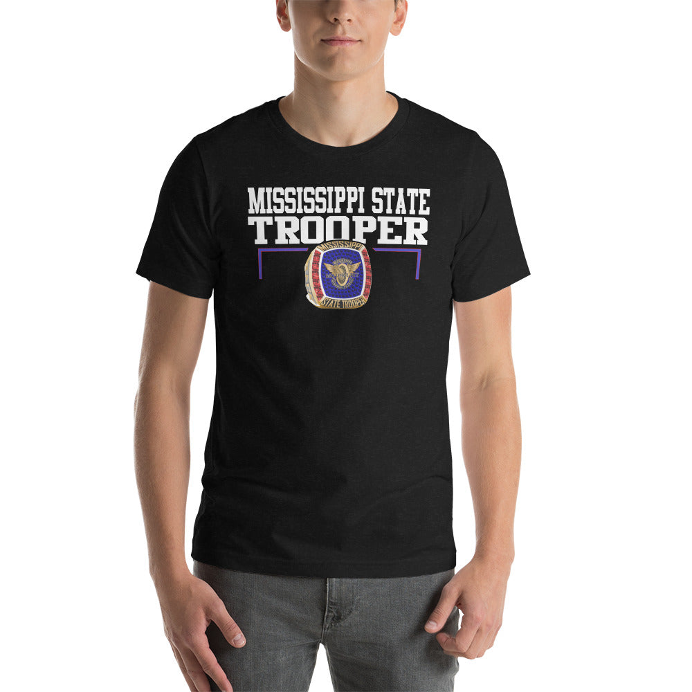 Mississippi State Trooper Gold Ring Short-sleeve unisex t-shirt