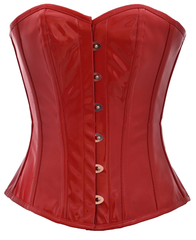 Red Satin Corset by CorsetsNmore