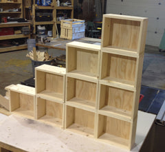 pine display boxes