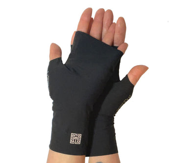 Fingerless UV Gloves, Fashionable Sun Protection Rosette Fabric