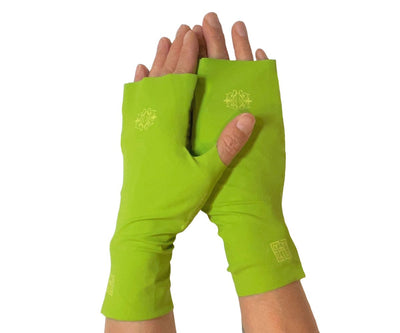 Designer UV Fingerless Sun Gloves - Stylish Sun Protection For