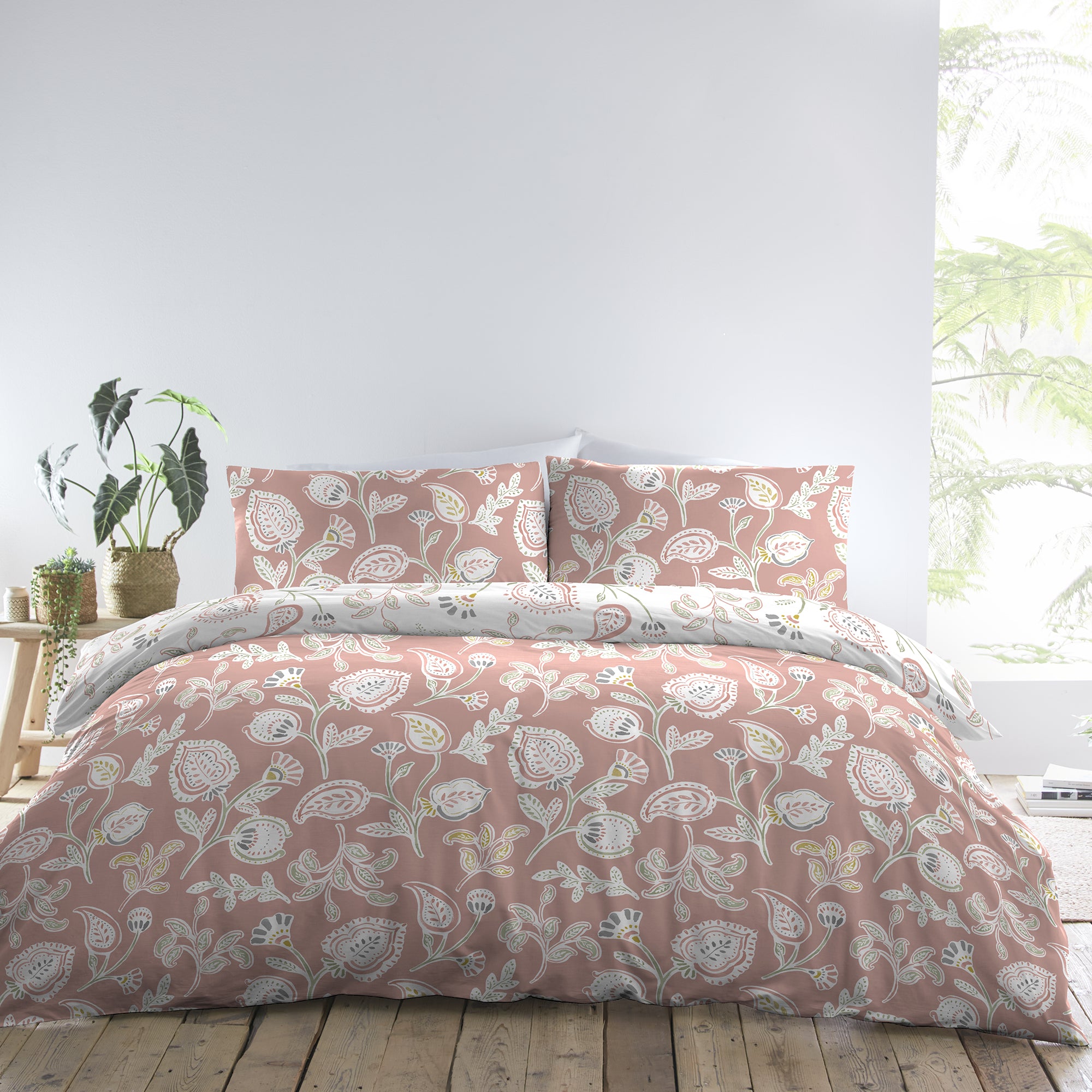 Samana Easy Care Bedding Curtains In Coral By Dd Design Stylish Home