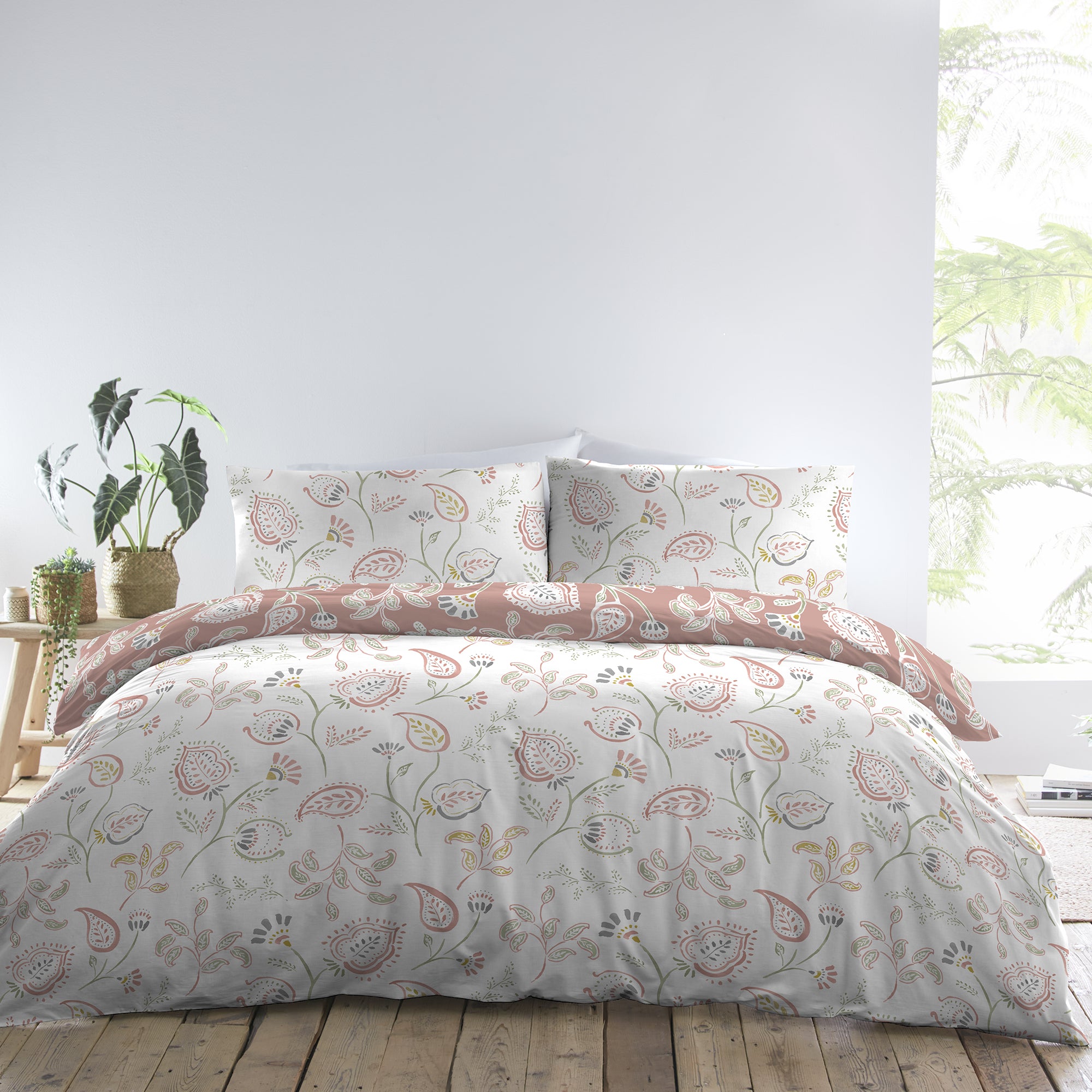 Samana Easy Care Bedding Curtains In Coral By Dd Design Stylish Home