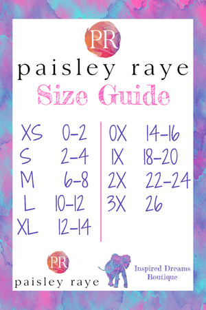 Paisley Raye Size Chart