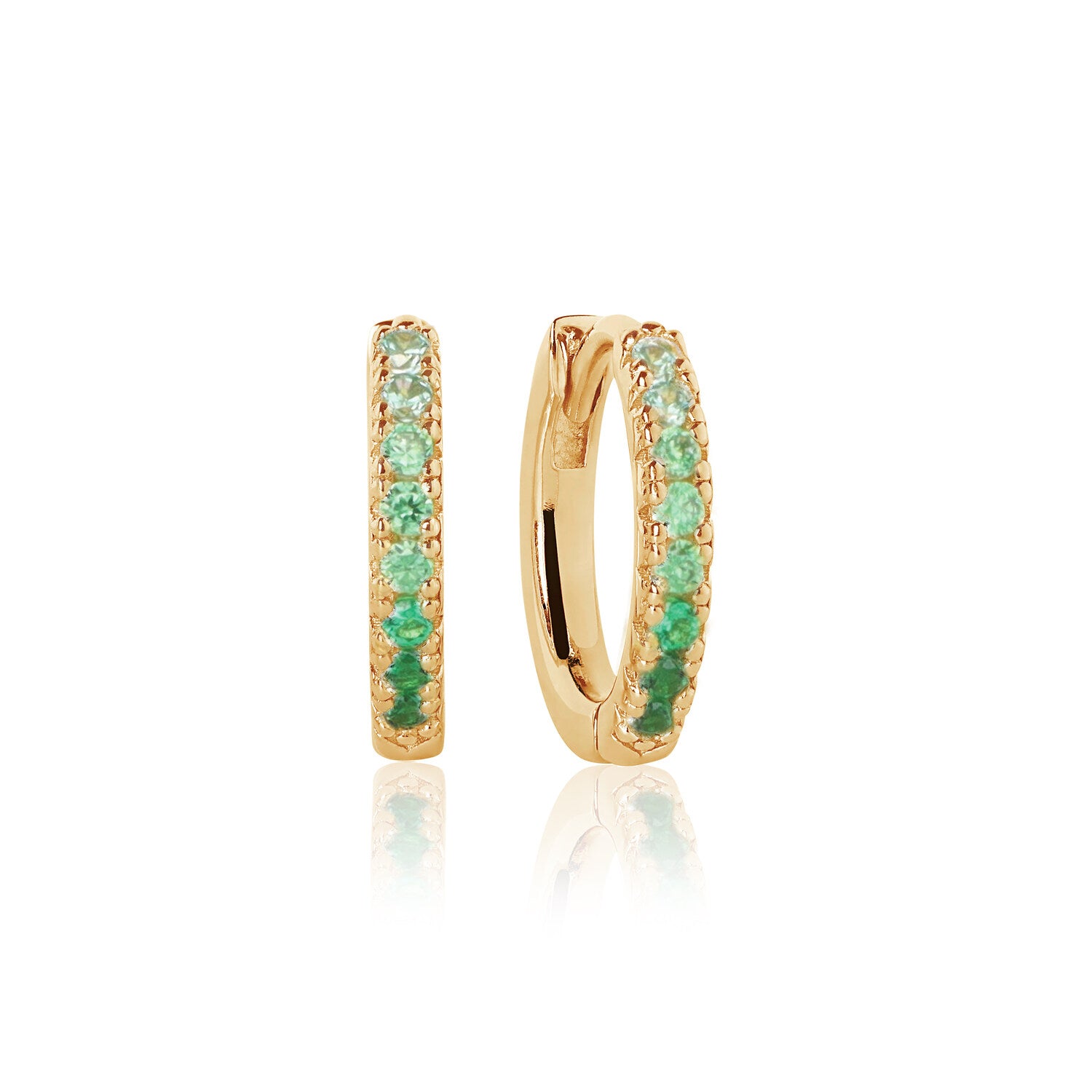 18K gold plated / Green / Medio