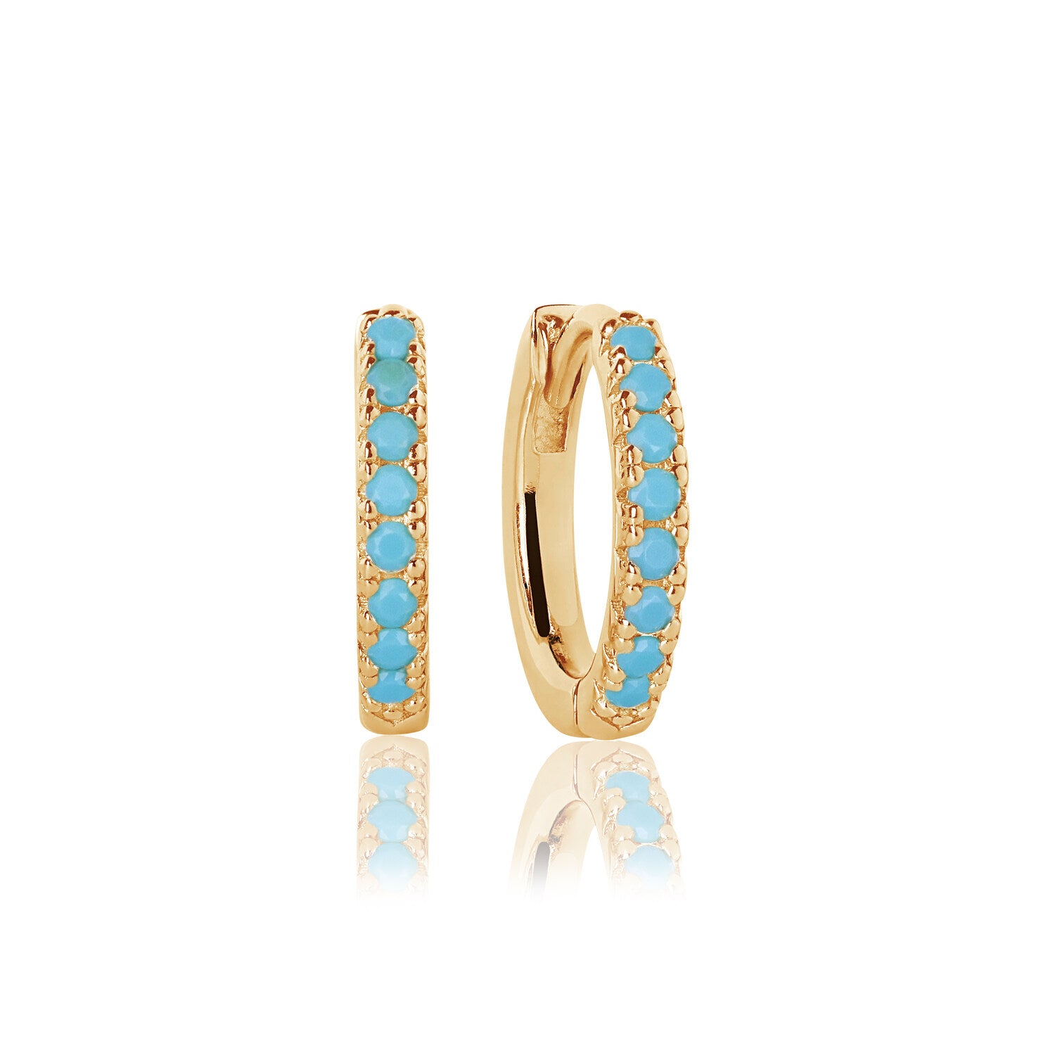 18K gold plated / Turquoise / Medio