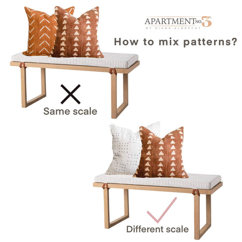 How to mix patterned pillows