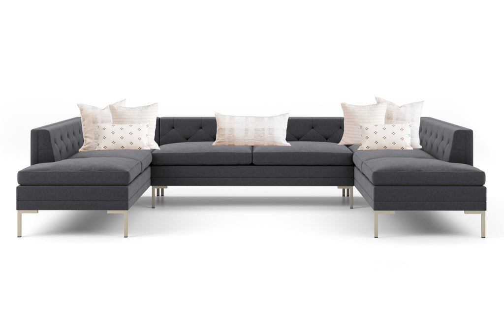 Sectional Couch and Throw Pillow Combination