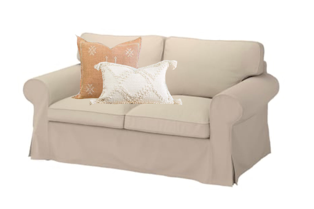 Loveseat Couch and Pillows