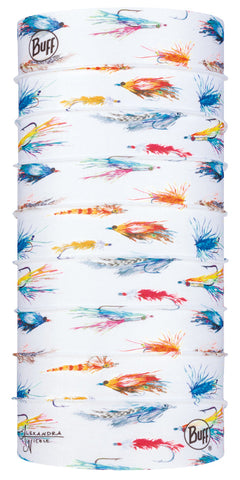 Fly fishing in saltwater flats with CoolNet UV+ Buff for UV