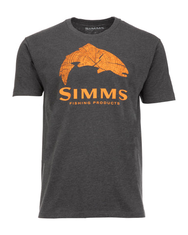 Simms Men’s fishing shirt UPF 50 Orange and Grey XL