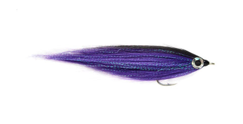 Salty Minnow Black & Purple S2 Fishing Fly, Saltwater Flies