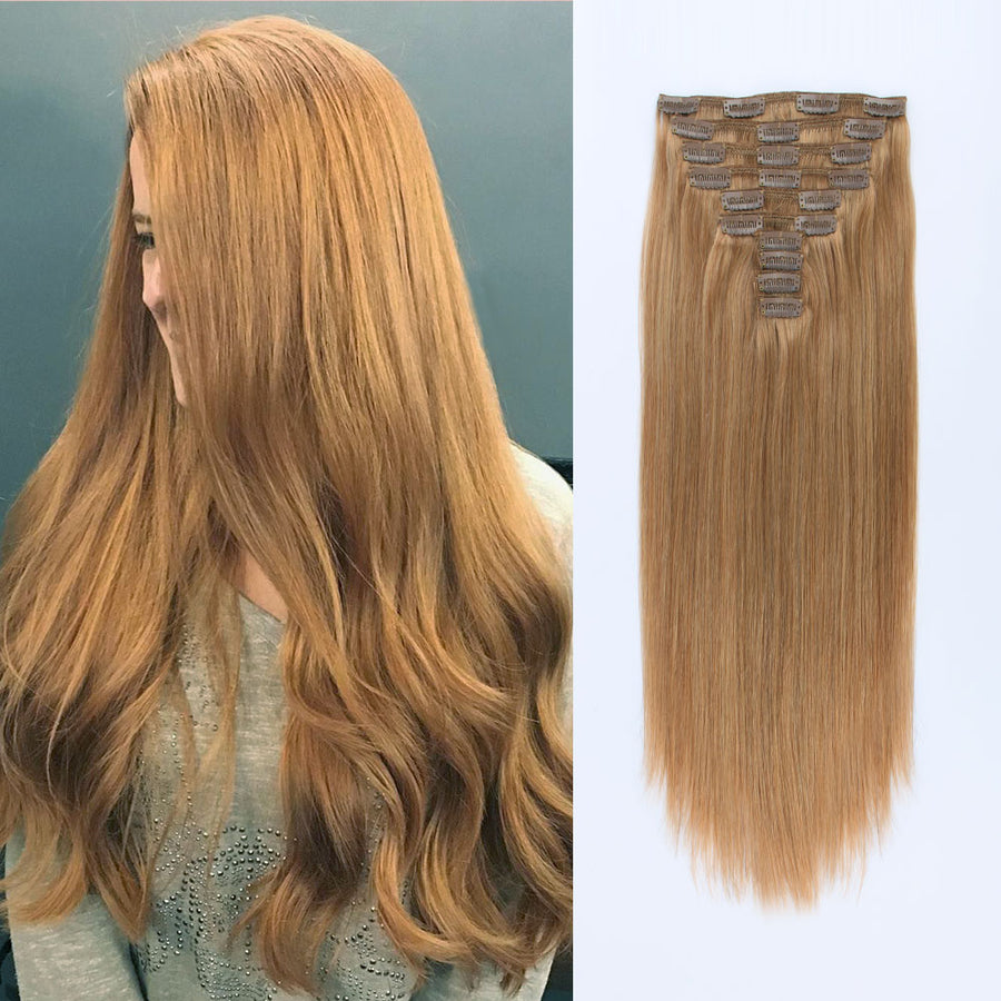 Clip In Hair Extensions 220g Flowery Series Tagged Strawberry Blonde Hair Sixstar Hair Extensions