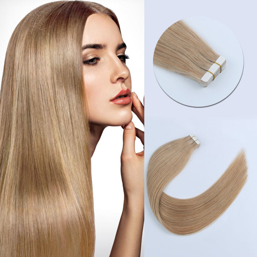 Tape In Hair Extensions Elegant Solid Color Tagged Blonde Tape In