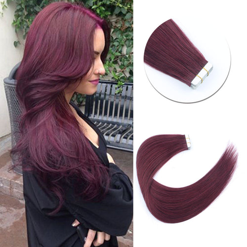 Tape In Hair Extensions Elegant Solid Color Tagged Double