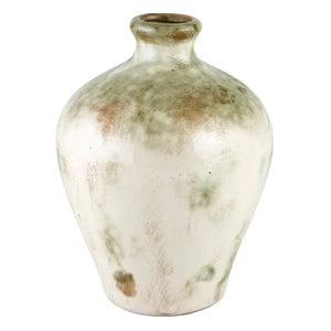 Green & Cream Vase - The Gingered Farmhouse 