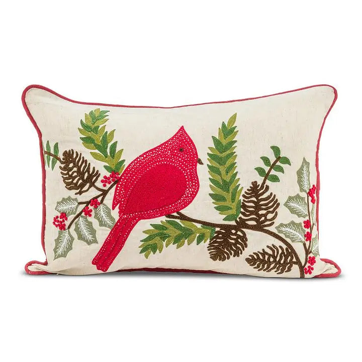 Lumbar Cardinal On Branch Pillow