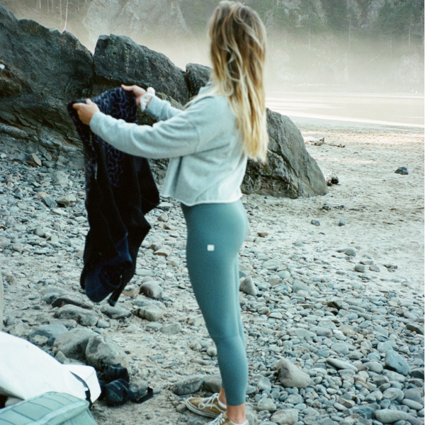 Girl Climbing Rock