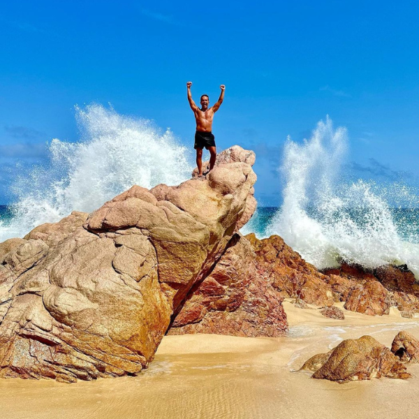 Girl Climbing Rock